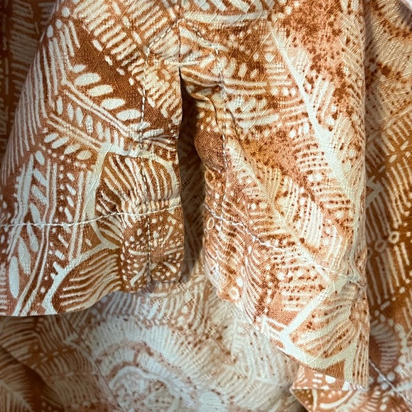 Tommy Bahama Men’s Floral Button Up Short Sleeve M 100% Silk Burnt Orange/Salmon - Picture 5 of 7
